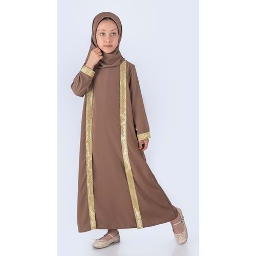 Medine İpek Kumaş Eşarplı Tesettür Namaz Elbise M00742