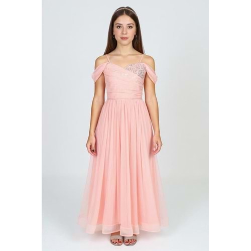 Dilina Kız Çocuk Şifon Abiye M00747