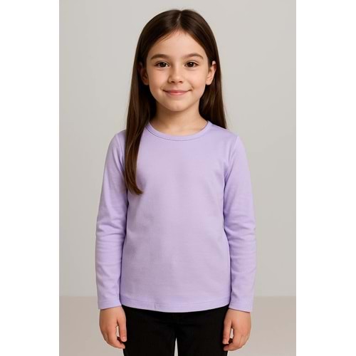 Unisex Çocuk Bisiklet Yaka Uzun Kollu Okul Badi M00748