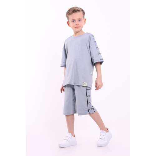 Erkek Çocuk Oversize Sport Baskılı Şortlu Takım M00749
