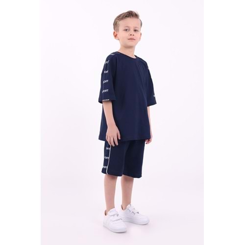 Erkek Çocuk Oversize Sport Baskılı Şortlu Takım M00749