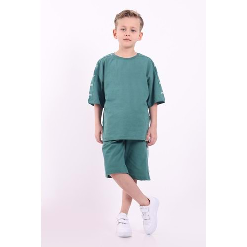 Erkek Çocuk Oversize Sport Baskılı Şortlu Takım M00749