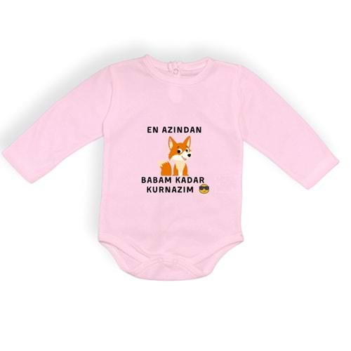 En Azından Babam Kadar Kurnazım Bebek Çıtçıtlı Body MNK0628