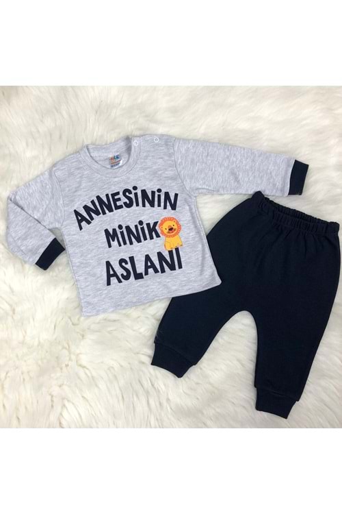 Annesinin Minik Aslanı 3 Ay Erkek Bebek Takım