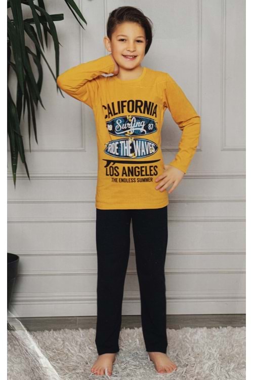 Uzun Kol , Uzun Pantolon Erkek Çocuk Pijama M00671