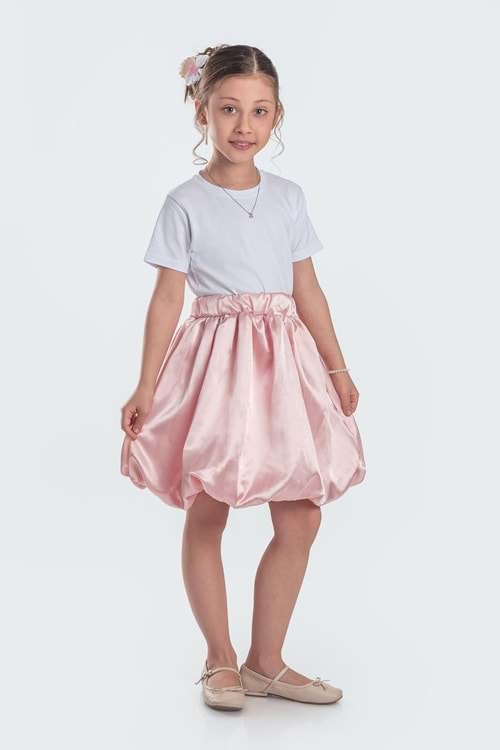 Saten Balon Kız Çocuk Etek M00729