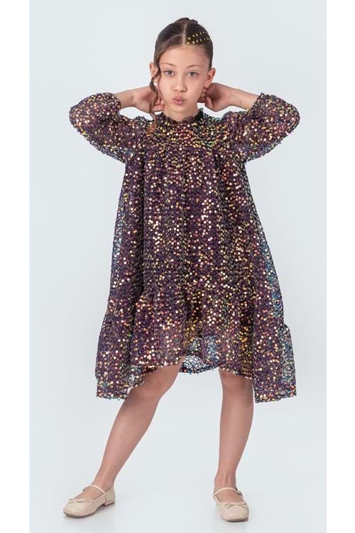 Likio Vintage Payet Kız Çocuk Abiye M00739