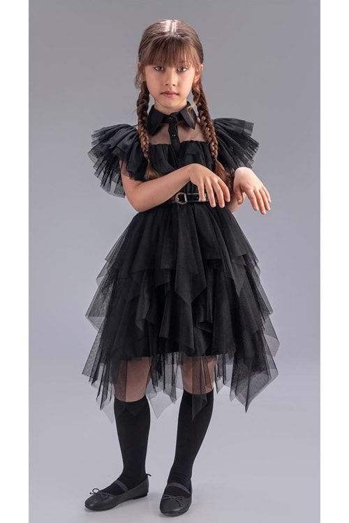 Kız Çocuk Selero Gotik Özel Gün Elbise M00741