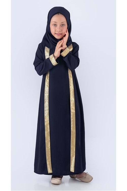 Medine İpek Kumaş Eşarplı Tesettür Namaz Elbise M00742