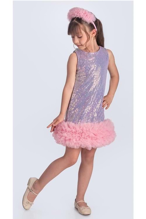 Pul Payet İfestos Taçlı Tütü Çocuk Özel Gün Abiye M00743