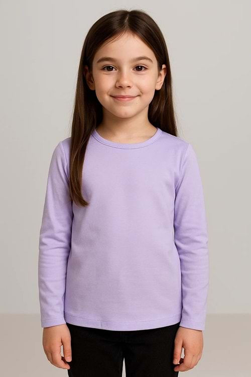 Unisex Çocuk Bisiklet Yaka Uzun Kollu Okul Badi M00748