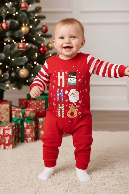 Yılbaşı Temalı Çıtçıtlı Bebek Astronot Tulum M00775