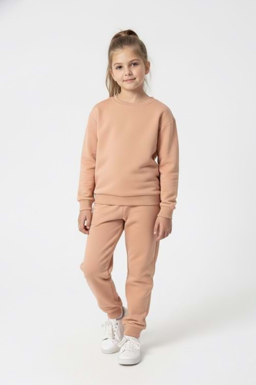 Basic Cepli Kız-Erkek Mevsimlik Çocuk Eşofman Takımı M00776