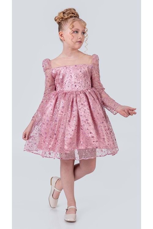 Ruche Lipa Kız Çocuk Abiye M00783