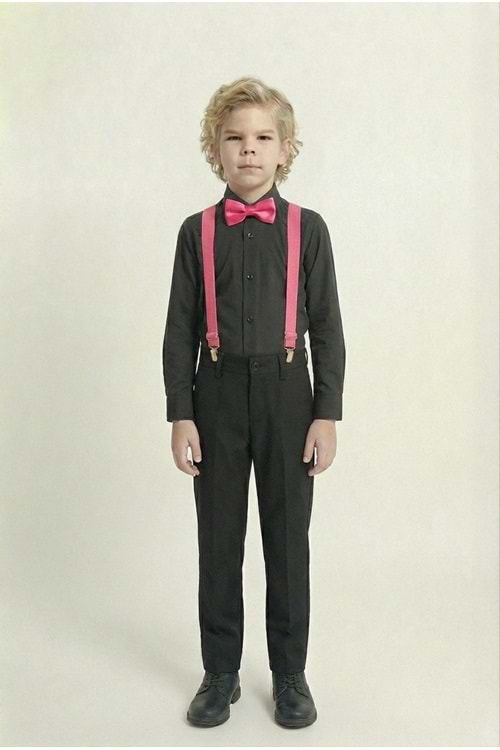 Renkli Gömlekli Erkek Çocuk Takım M00788