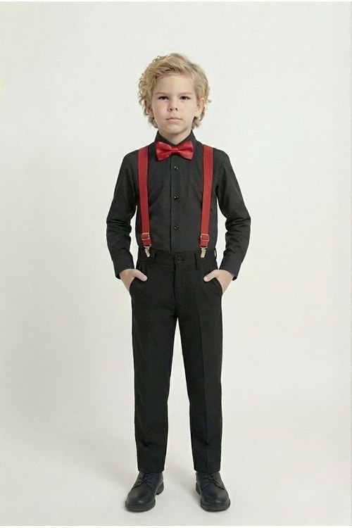 Renkli Gömlekli Erkek Çocuk Takım M00788