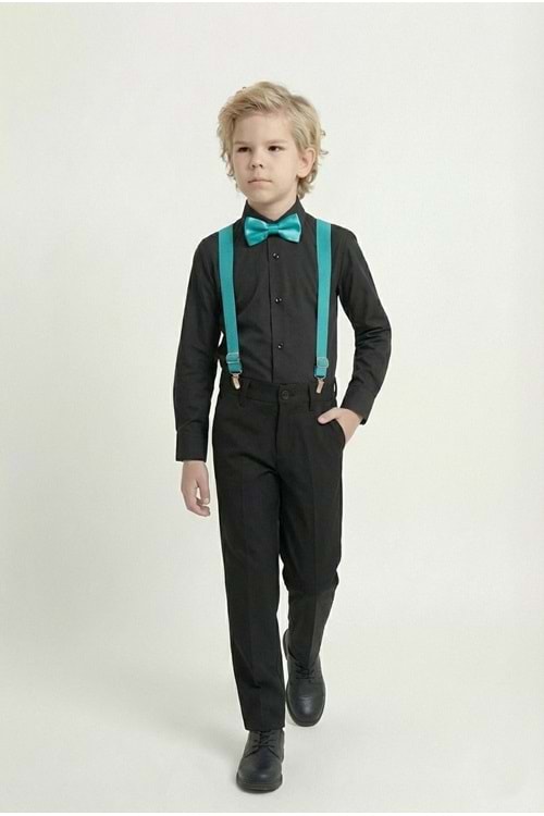 Renkli Gömlekli Erkek Çocuk Takım M00788