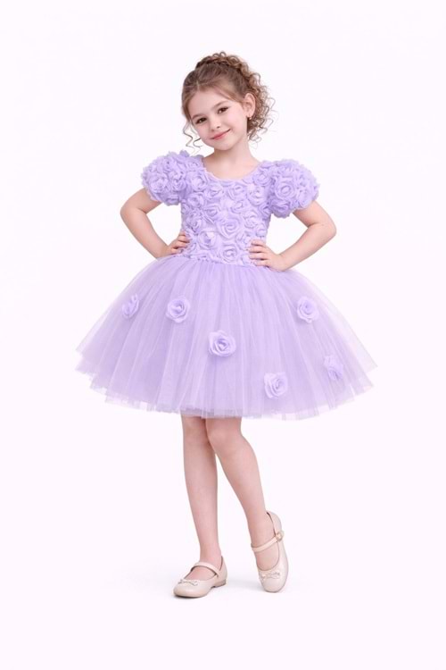 Rosali Lase Detay Kız Tütü Abiye Elbise M00803