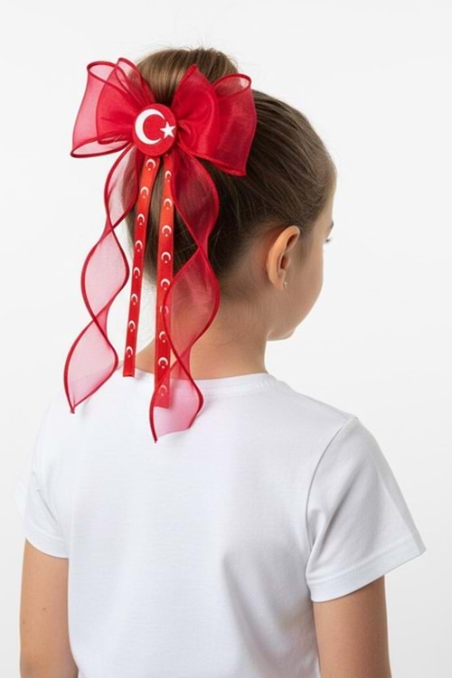 Ay Yıldızlı Çocuk Bayram Şifon Organzeli Toka M00807