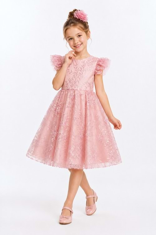 Floare Kız Çocuk Abiye Elbise M00850