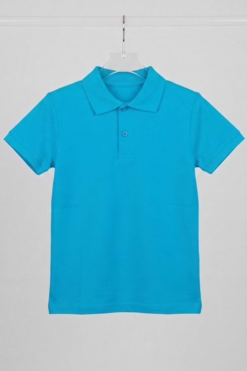 Pamuklu Polo Yaka Kısa Kollu Düz Okul Tişörtü M00865