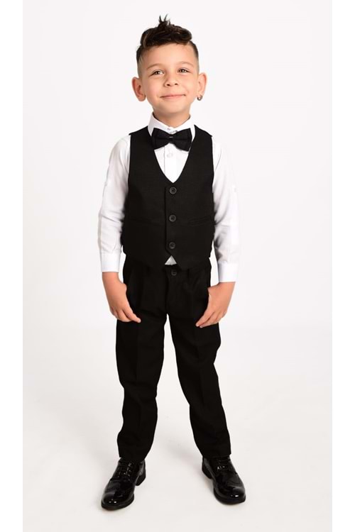 Yelekli Erkek Çocuk Takım Elbise