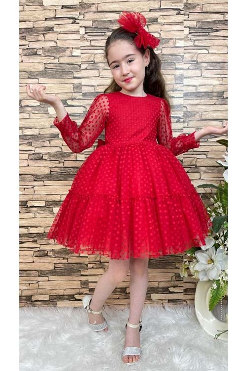 Katkat Prenses Dantel Tokalı Kız Çocuk Elbise