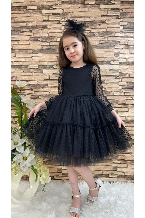 Katkat Prenses Dantel Tokalı Kız Çocuk Elbise