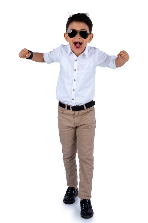 Tarz Gömlek Gabardin Pantolon Erkek Çocuk Takım MNK0422