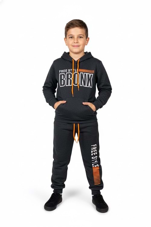 Bronx Şardonlu Füme Renk İkiiplik Eşofman Takım MNK0459