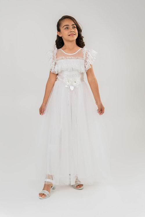 Gelinlik Model Uzun Boy Çocuk Abiye MNK0466