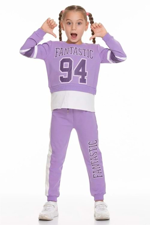 Kız Çocuk Fantastic Baskılı Eşofman Takımı Mnk0518
