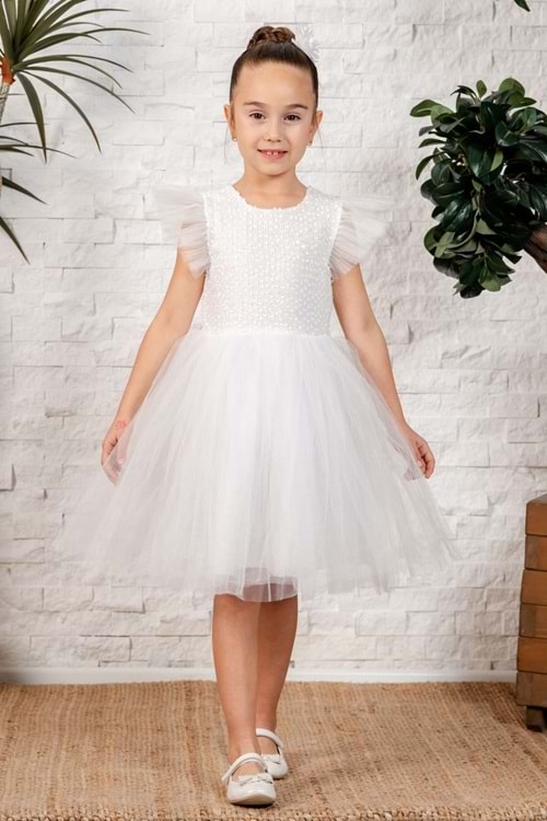 Tüllü Kız Çocuk KPL Elbise MNK0526