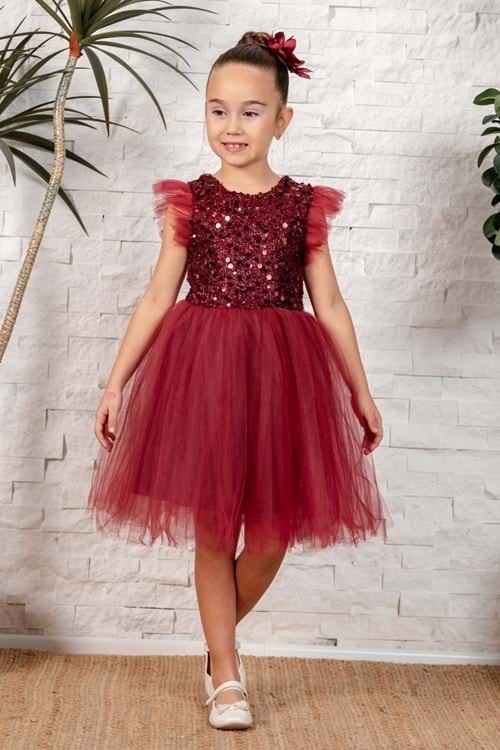 Tüllü Kız Çocuk KPL Elbise MNK0526