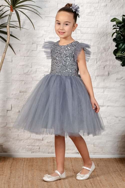 Tüllü Kız Çocuk KPL Elbise MNK0526