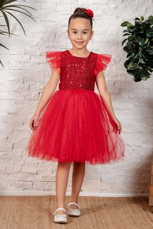 Tüllü Kız Çocuk KPL Elbise MNK0526