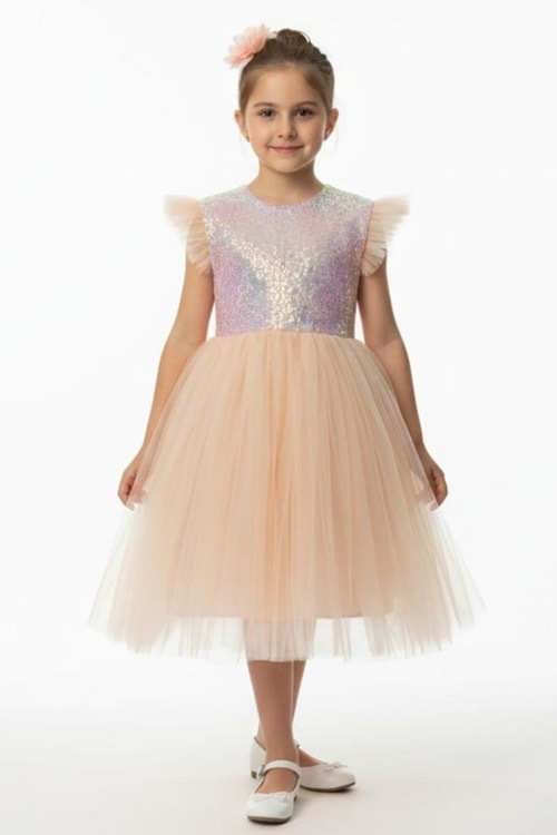 Tüllü Kız Çocuk KPL Elbise MNK0526