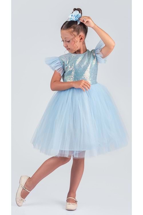 Tüllü Kız Çocuk KPL Elbise MNK0526