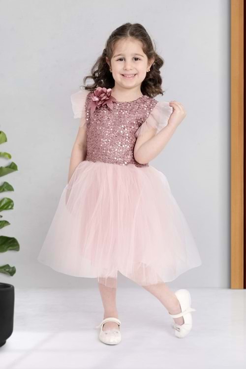 Tüllü Kız Çocuk KPL Elbise MNK0526
