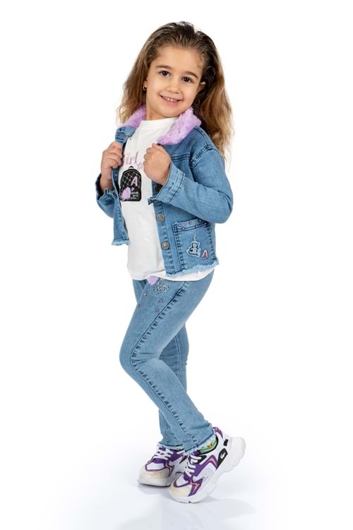 Ceket , Body Ve Kot Kız Çocuk Takım Elbise MNK0558