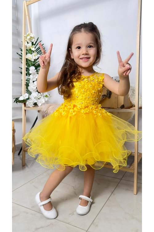 İncili Kız Çocuk Daisy Elbise MNK0585