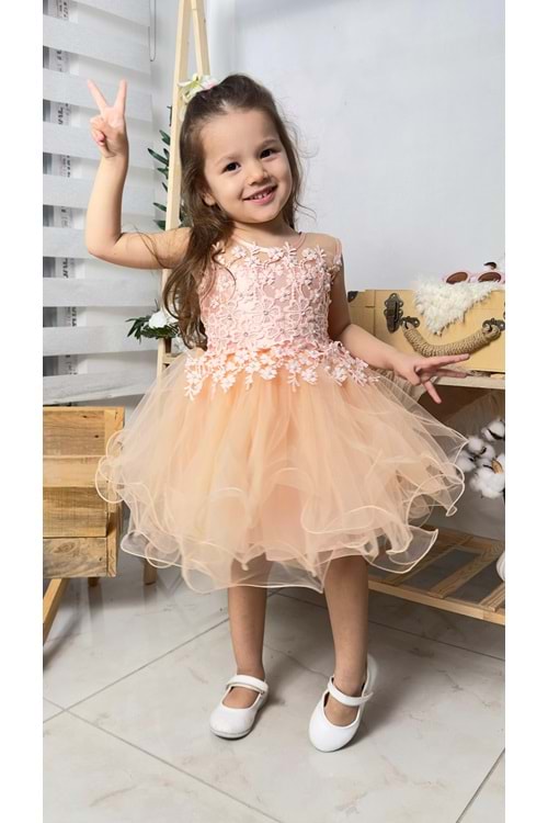 İncili Kız Çocuk Daisy Elbise MNK0585