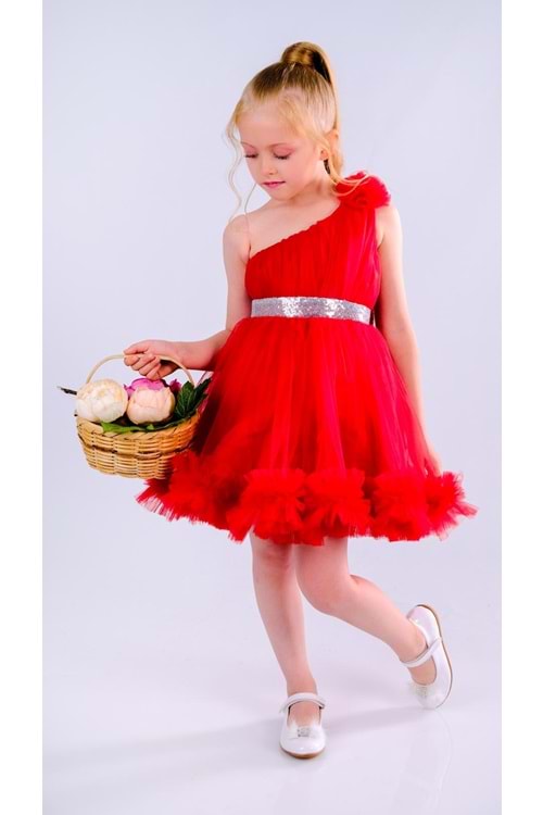 Tek Omuz Kız Çocuk Abiye MNK0599