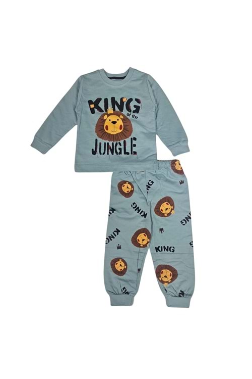 Baskılı İkiiplik Erkek Pijama Takım MNK0603
