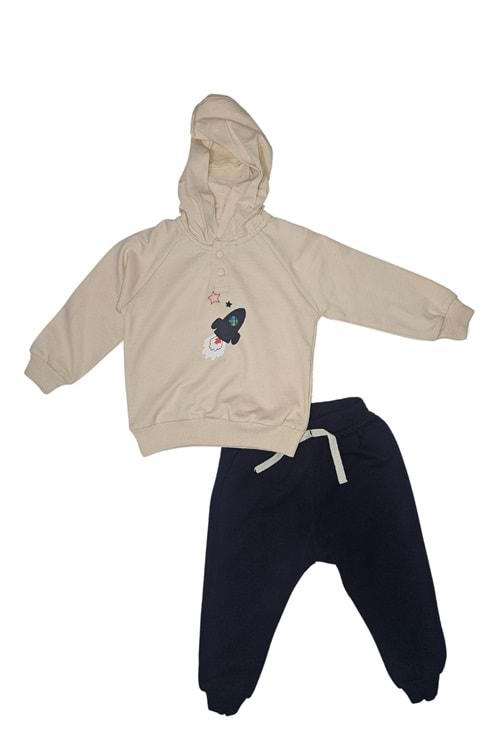 Baskılı İkiiplik Erkek Bebek Pijama Takım MNK0605