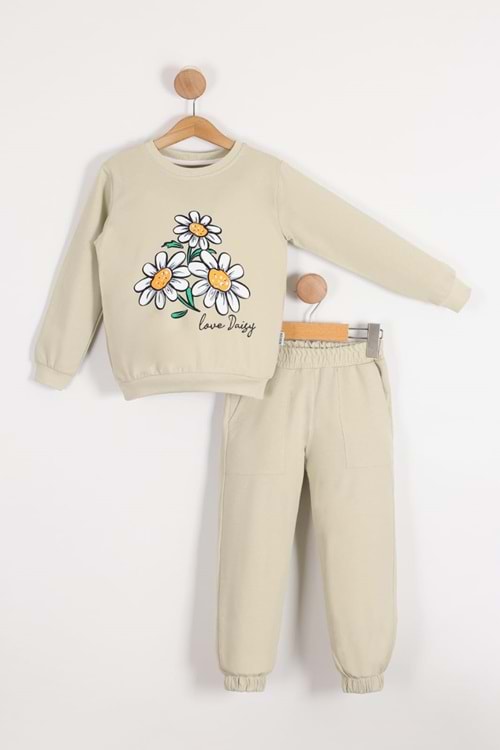 Papatya Motif Kız Çocuk Eşofman MNK0620