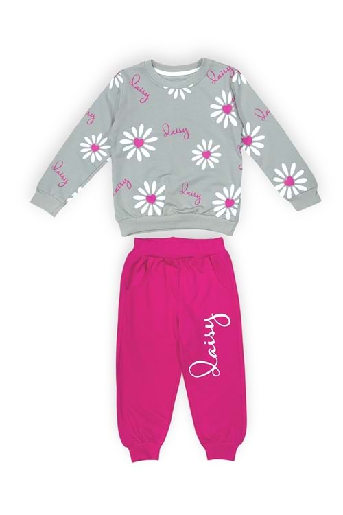 Papatya Motif Kız Çocuk Eşofman MNK0623