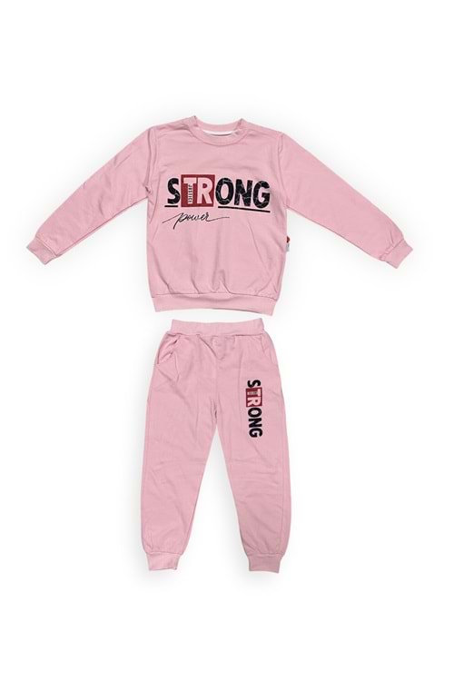Strong Motif Kız Çocuk Eşofman MNK0625