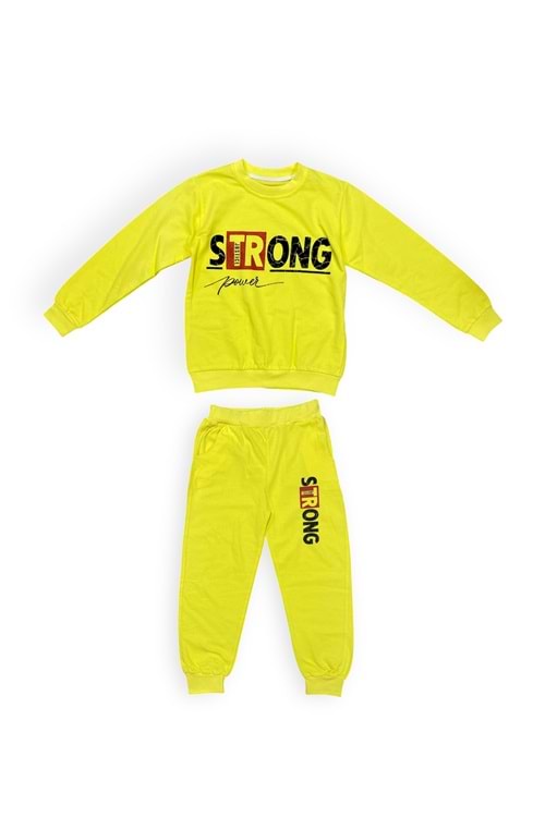 Strong Motif Kız Çocuk Eşofman MNK0625