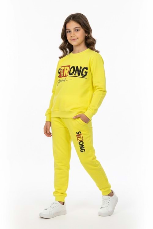 Strong Motif Kız Çocuk Eşofman MNK0625